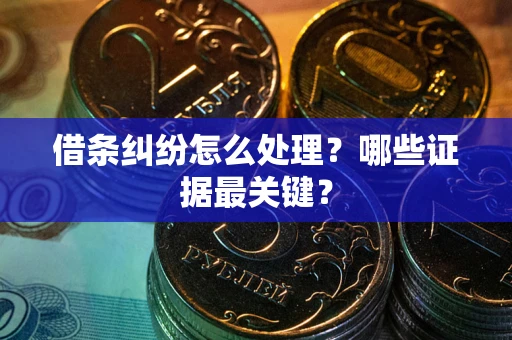 济南借条纠纷怎么处理？哪些证据最关键？