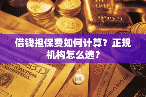 济南借钱担保费如何计算？正规机构怎么选？