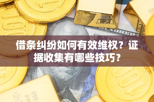 济南借条纠纷如何有效维权？证据收集有哪些技巧？