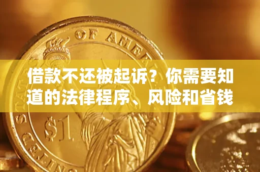 济南借款不还被起诉？你需要知道的法律程序、风险和省钱技巧