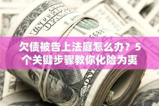 济南欠债被告上法庭怎么办？5个关键步骤教你化险为夷